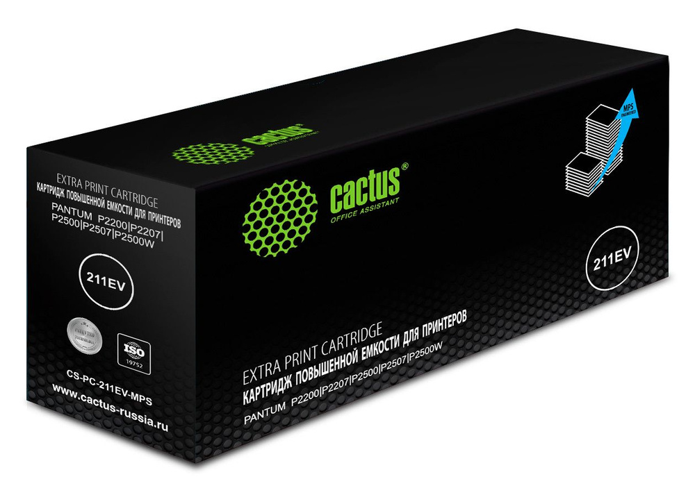 Картридж лазерный Cactus CS-PC-211EV-MPS черный (6000стр.) для Pantum P2200/P2207/P2500/P2507/P2500W/M6500/M6550/M6607 #1