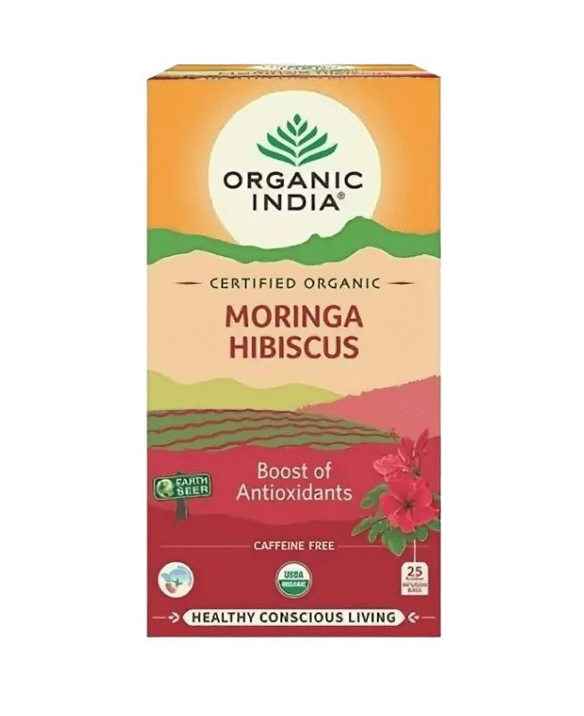 Чай Моринга Гибискус "Органик Индия", Hibiscus Moringa "Organic India" - 25 пакетиков  #1