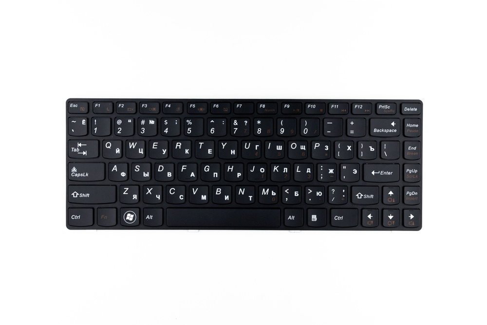 Клавиатура для ноутбука Lenovo Z460 Z450 черная рамка p/n: 25-010886, V-116920AS1-RU, Z460-RU  #1