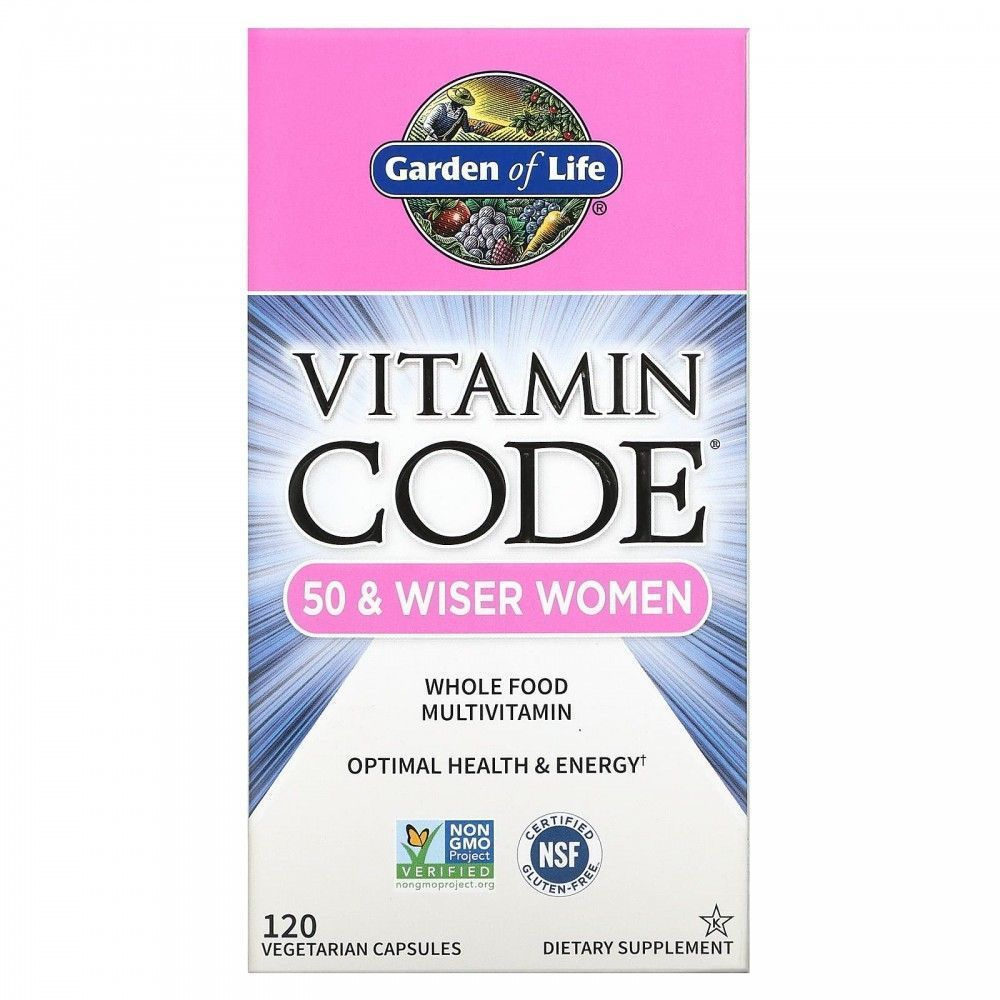 Garden of Life, Vitamin Code, мультивитамины для женщин от 50 лет, 120 капсул  #1