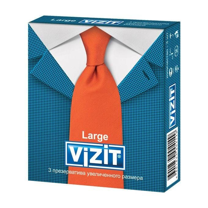 Презервативы VIZIT Large увеличенного р.а 3 шт #1