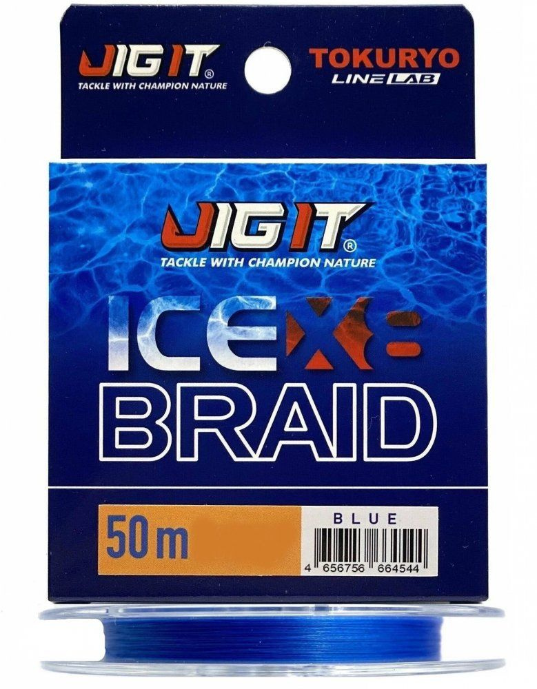 Шнур плетеный Jig It Tokuryo Ice Braid X8 Blue 50м #2.0/15кг для зимней рыбалки / Леска плетенка зимняя #1