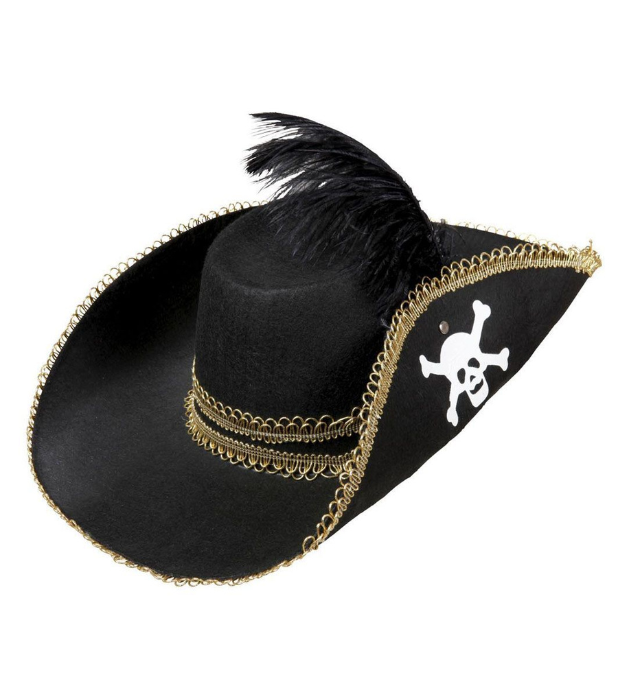 Карнавальная шляпа пирата люкс размер 56-58 #1