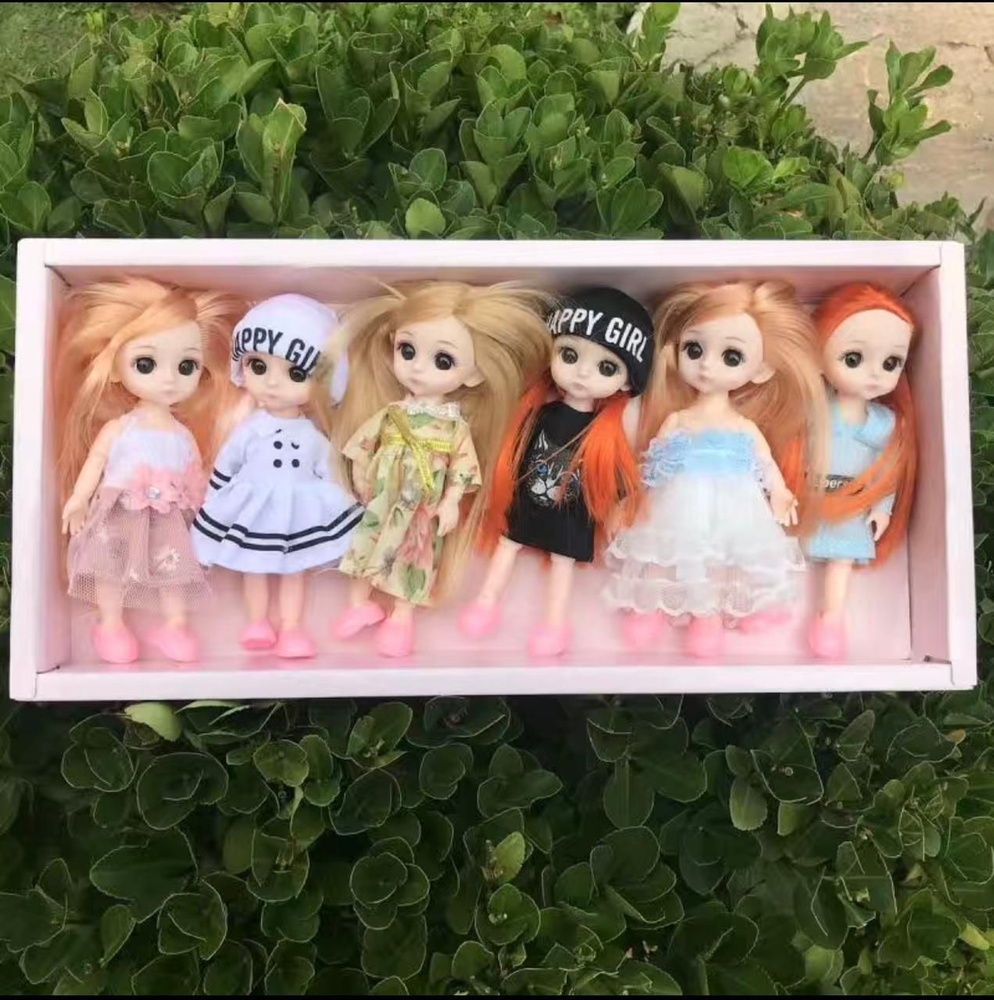 Набор шарнирных кукол 6 штук в подарочной коробке #1