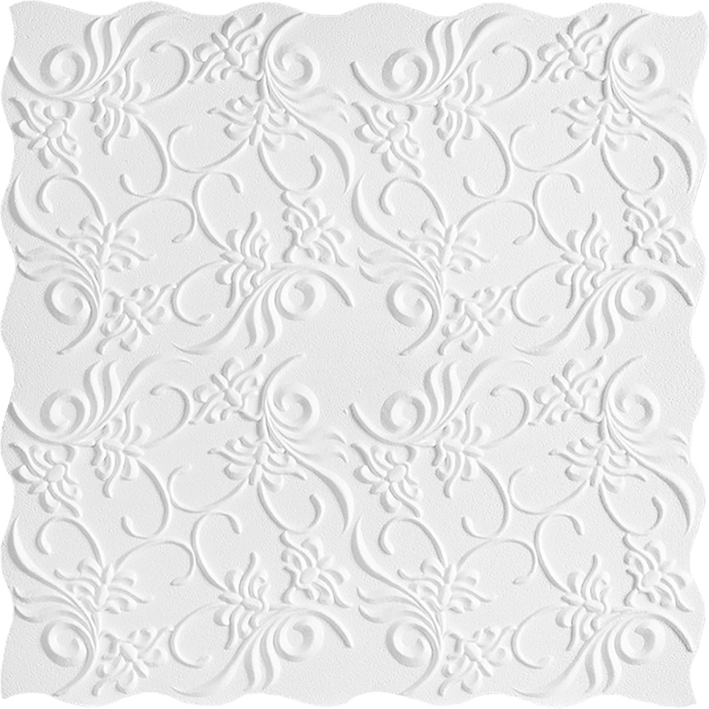 Плитка потолочная бесшовная полистирол белая Формат Нарцисс 50 x 50 см 2 м  #1