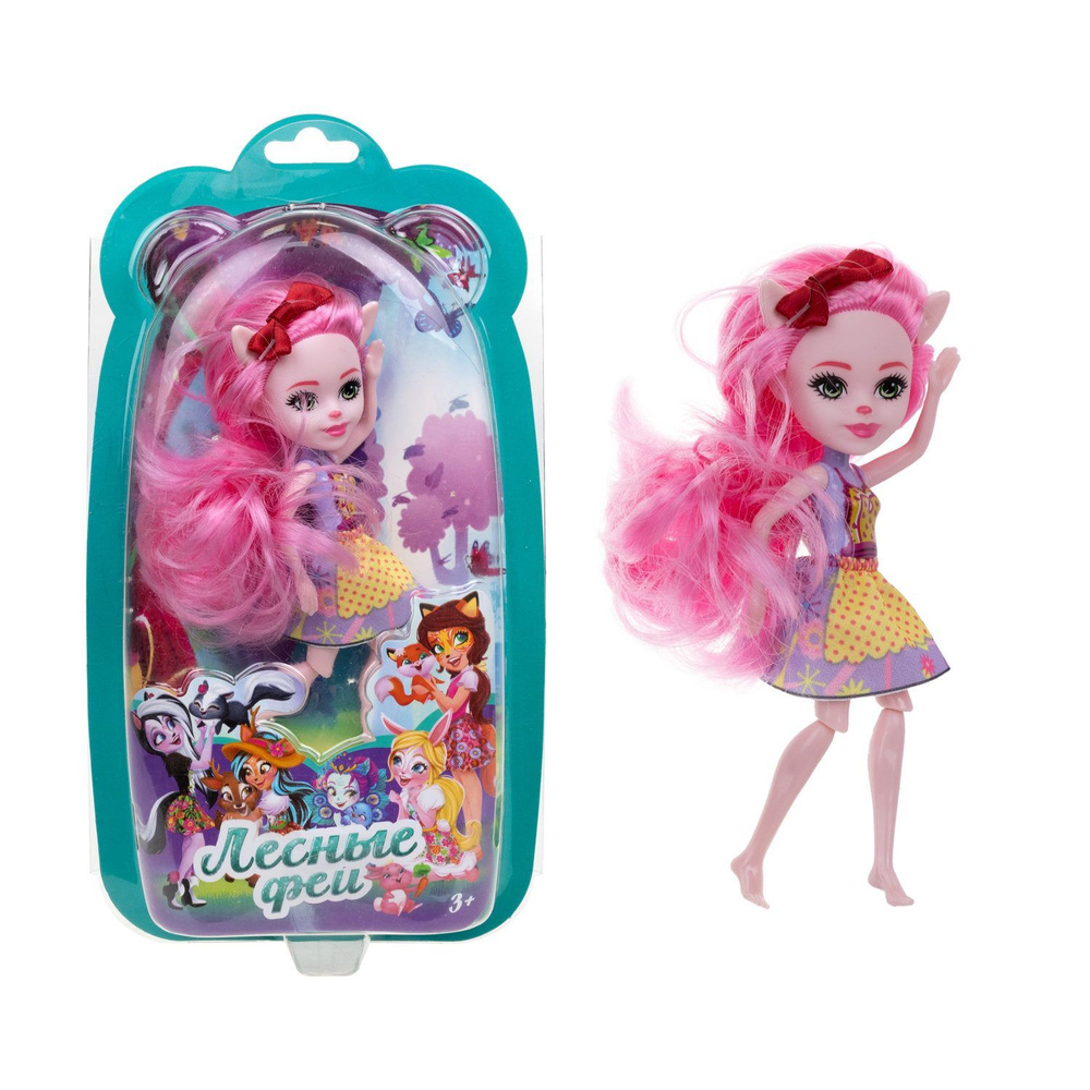 Кукла 1TOY Лесные Феи с розовыми волосами, детская, принцесса леса, игрушка для девочки, 16 см  #1