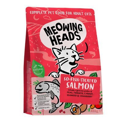 Корм для кошек сухой Meowing Heads 4кг, для взрослых кошек, с лососем, курицей и рисом "фиш-гурман"  #1