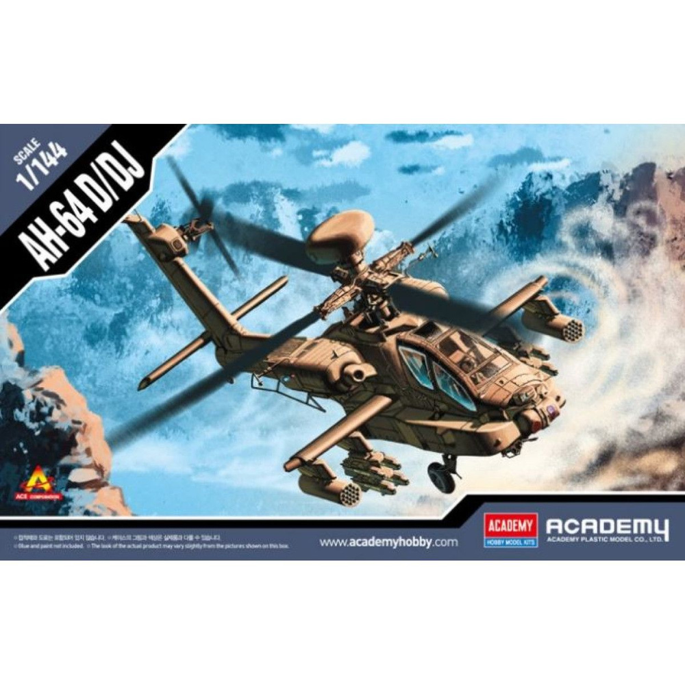 Academy сборная модель 12625 AH-64D/DJ Apache 1:144 #1