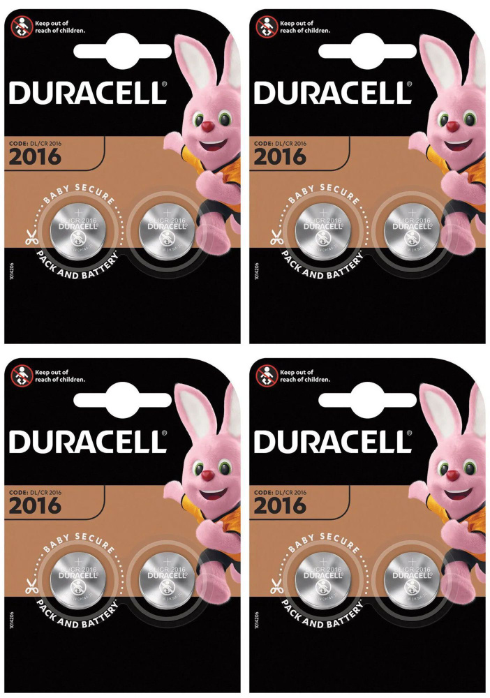 Duracell Батарейка CR2016, Литиевый тип, 1,5 В, 8 шт #1