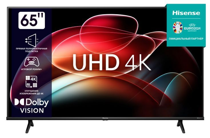 Hisense Телевизор 65A6K 65" 4K UHD, черный #1