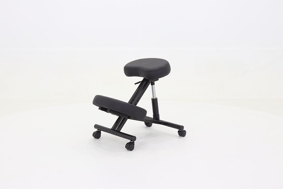 Коленный стул Мед-Мос МА-04 СТ-16СА татами черный, ортопедический / для коррекции осанки / на колёсах #1