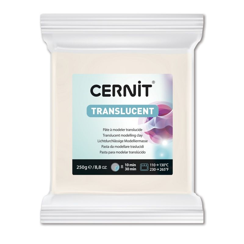 Полимерный моделин "Cernit Translucent" 250 гр. прозрачный белый 005  #1