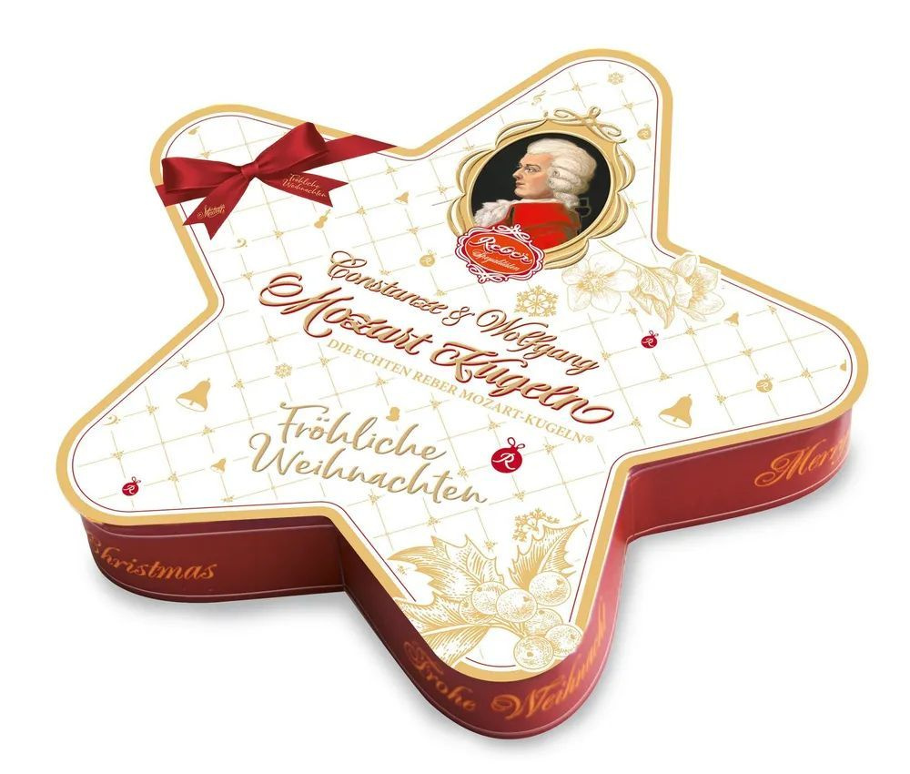 Подарочный набор Reber Mozart Шоколадные конфеты Рождественская звезда, 240г  #1