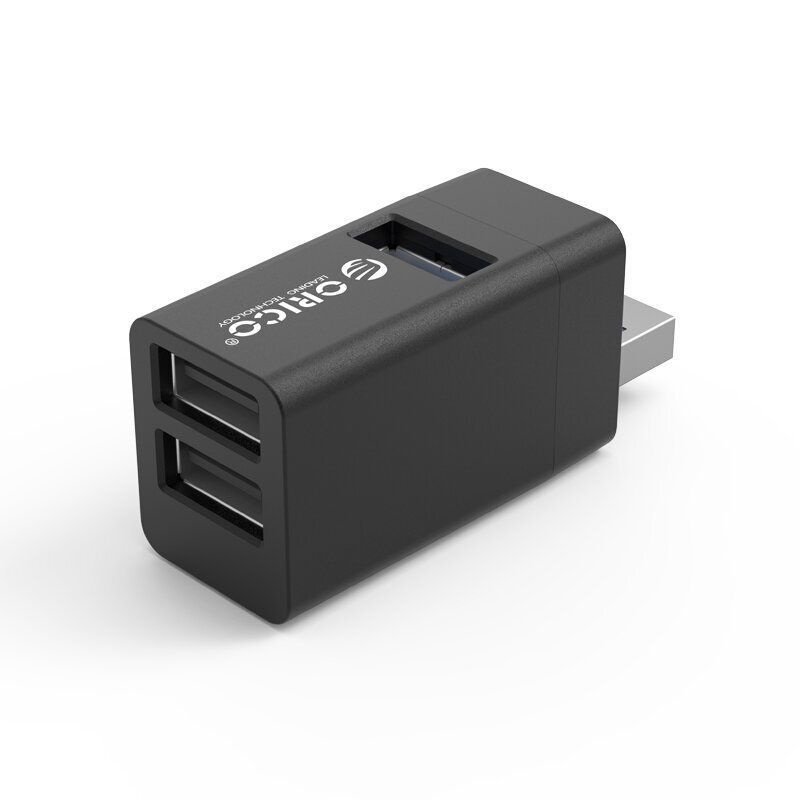 Мини USB-концентратор ORICO 1 USB 3.0 + 2 USB 2.0 черный (ORICO-MINI-U32L-BK-BP)  #1