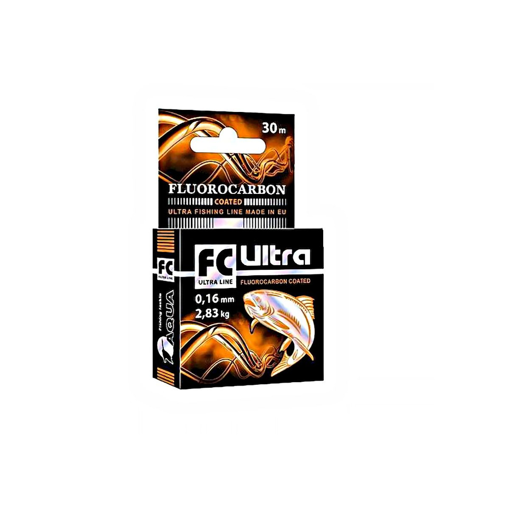 Леска флюорокарбоновая зимняя Aqua FC Ultra Fluorocarbon Coated 0,20мм 30м  #1