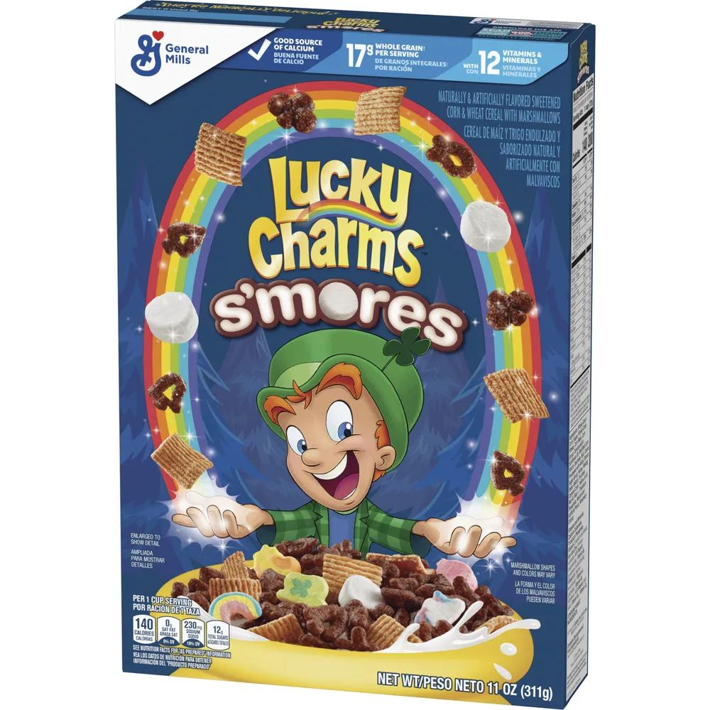 Сухой завтрак Lucky Charms Smores с маршмелоу (Синий цвет) , 311гр #1