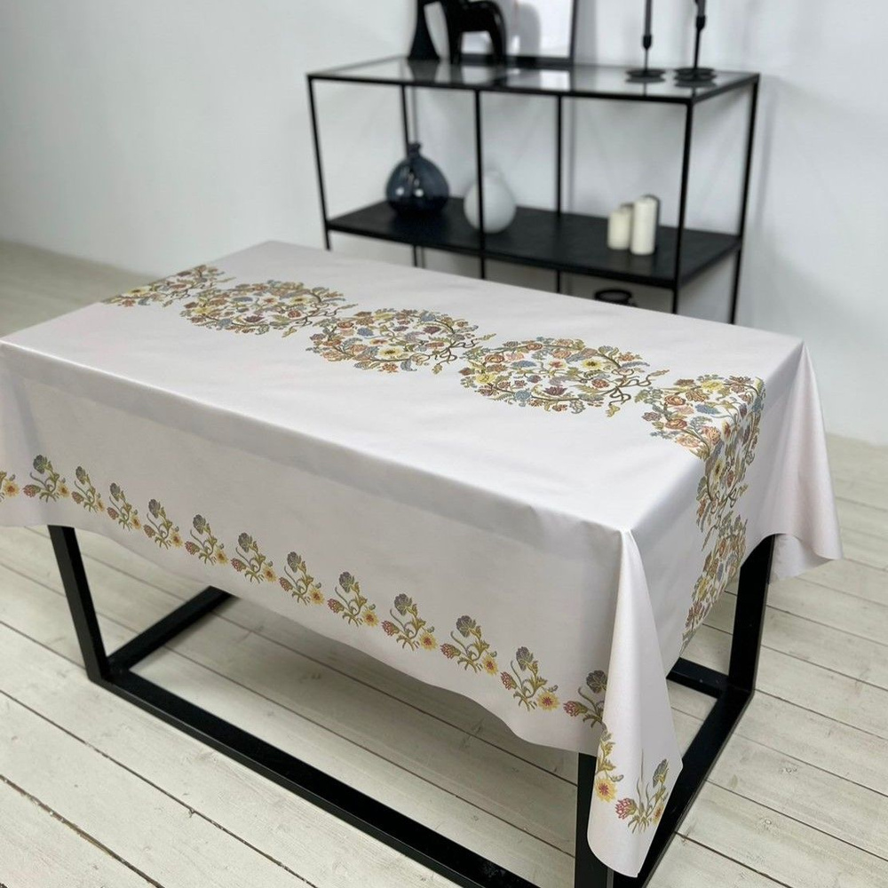 Клеенка на стол из ПВХ на тканевой основе , скатерть на кухню , размер 140х160 см  #1