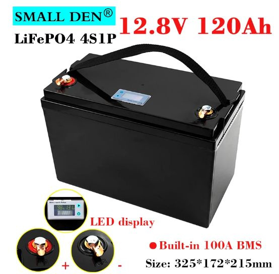 12.8V 120Ah Lifepo4 Аккумулятор 120000 мАч Встроенный 100A BMS 12V ...