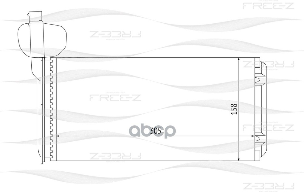 FREE-Z Радиатор отопителя салона, арт. KW0250, 1 шт. #1