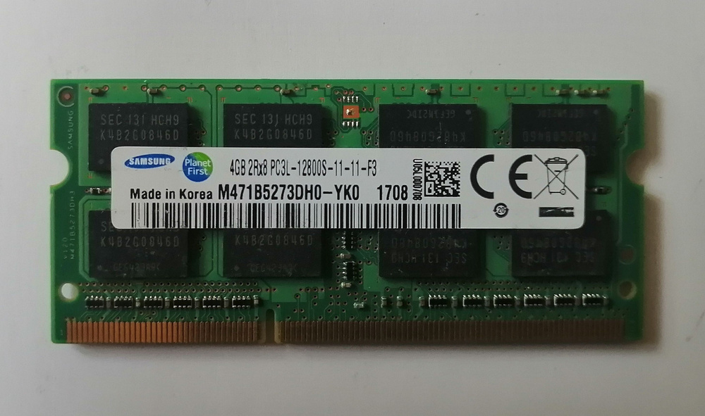 DDR3 Оперативная память SODIMM DDR3L SАМSUNG M471B5273DH0-YK0 4Гб 1600MHz 1x4 ГБ (M471B5273DH0-YK0)  #1