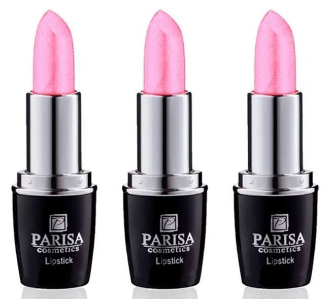 Parisa Помада для губ Lipstick, тон 24, перламутровый бледно-розовый, 4 мл, 3 уп  #1