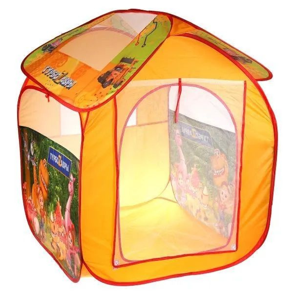 Палатка детская игровая Играем вместе Турбозавры 83х80х105см, в сумке  #1