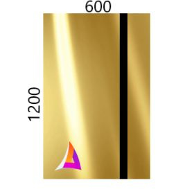 Пластик для лазерной гравировки (Золото глянец на чёрном) 1200мм_600мм 1,3мм  #1