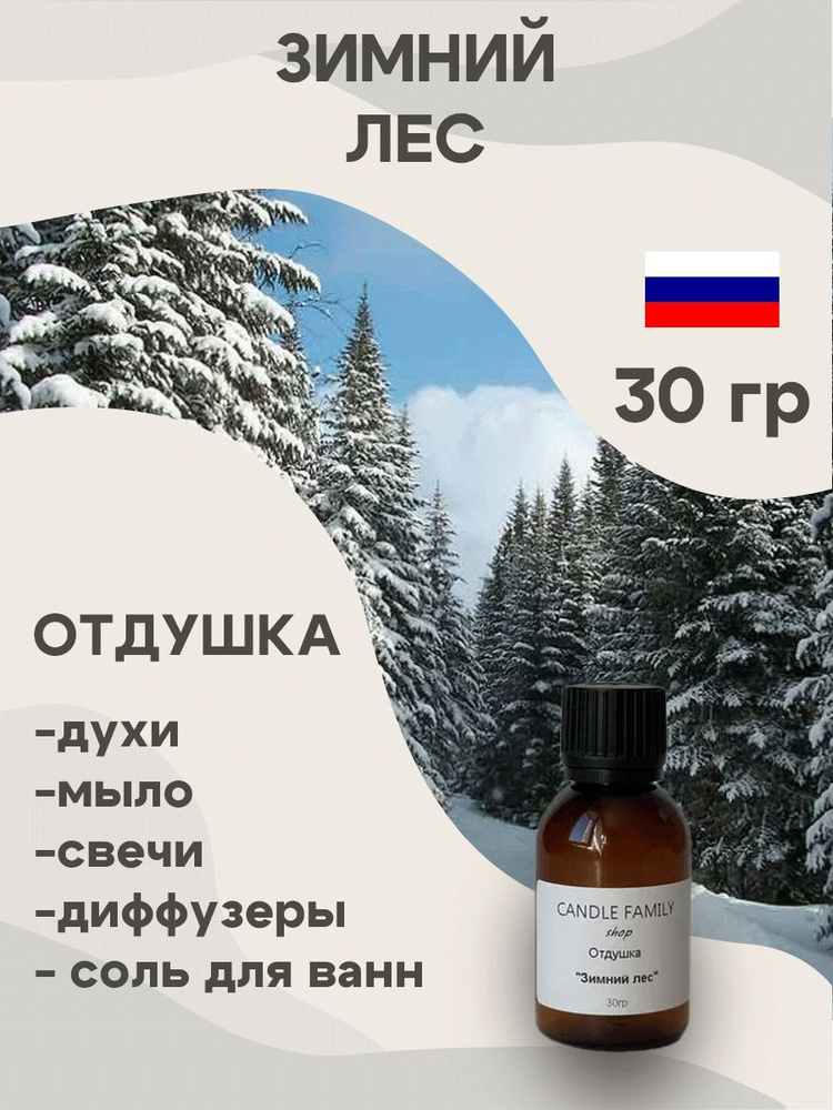 Отдушка для свечей Зимний лес 30 мл, Аромат для мыла и диффузоров. Россия  #1