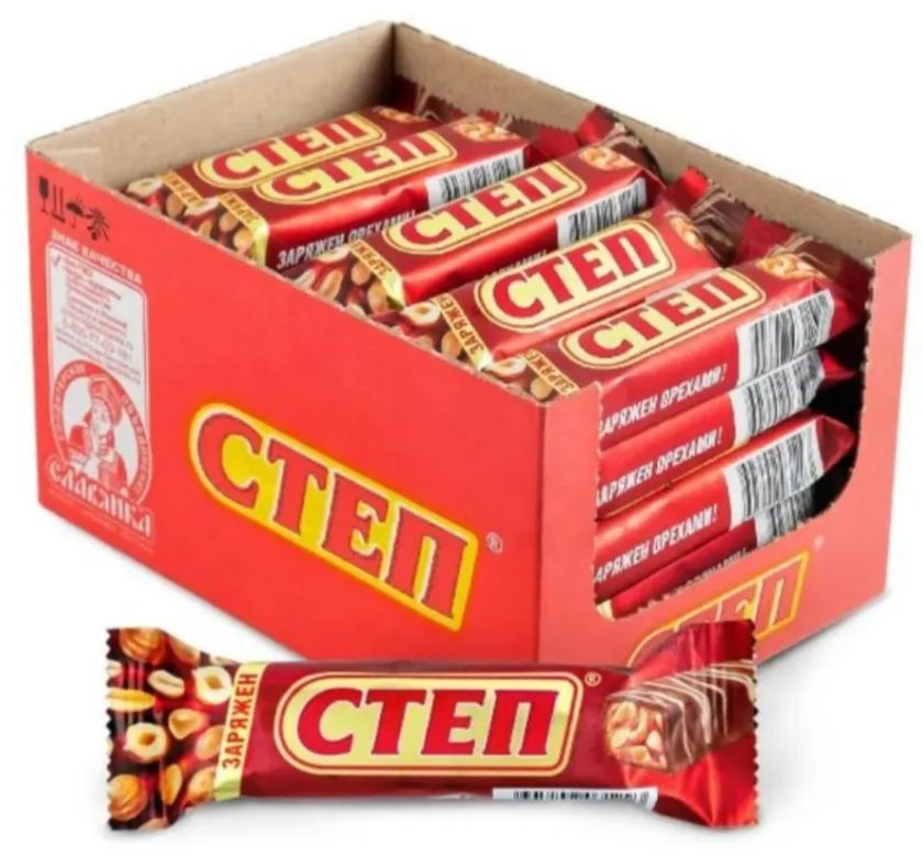 Батончик глазированный "Золотой степ" (блок 50 г. х 25шт), КФ Славянка ...