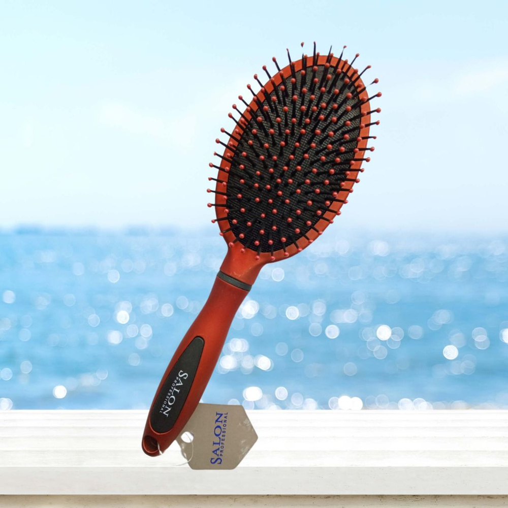 Salon Professional Расческа для волос Массажная, пластиковые зубцы, BRTr-9551R  #1