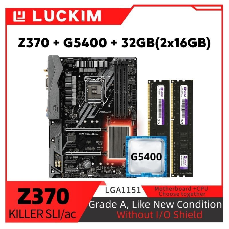 Материнская плата ASRock Z370 KILLER SLI/ac+G5400+32GB(2x16GB) купить