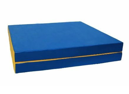Мат гимнастический КМС № 10 (100 х 150 х 10), blue-yellow #1