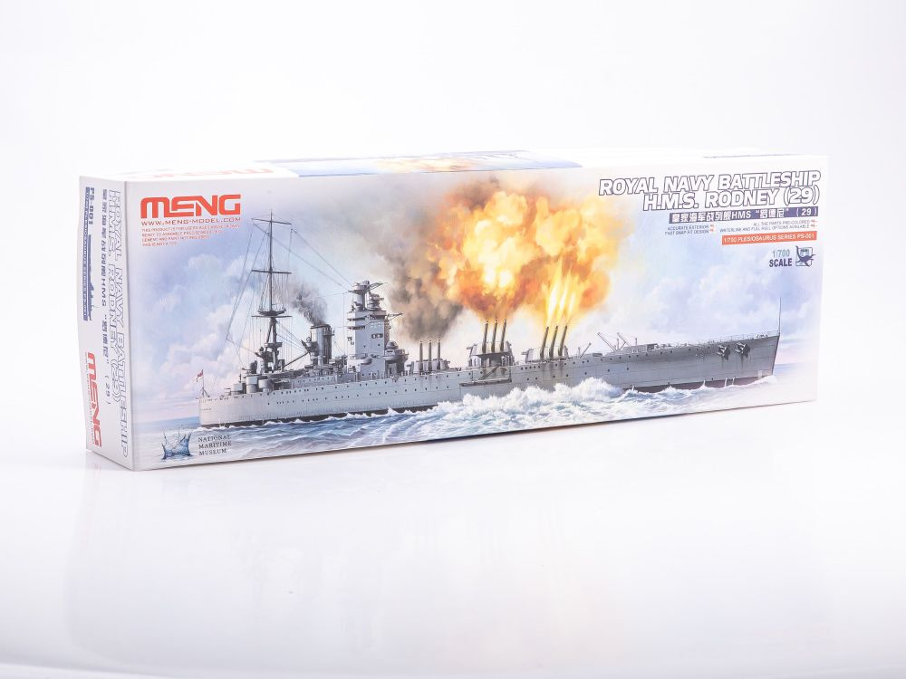 Сборная модель судна MENG Royal Navy Battleship H.M.S. Rodney (29), масштаб 1/700  #1