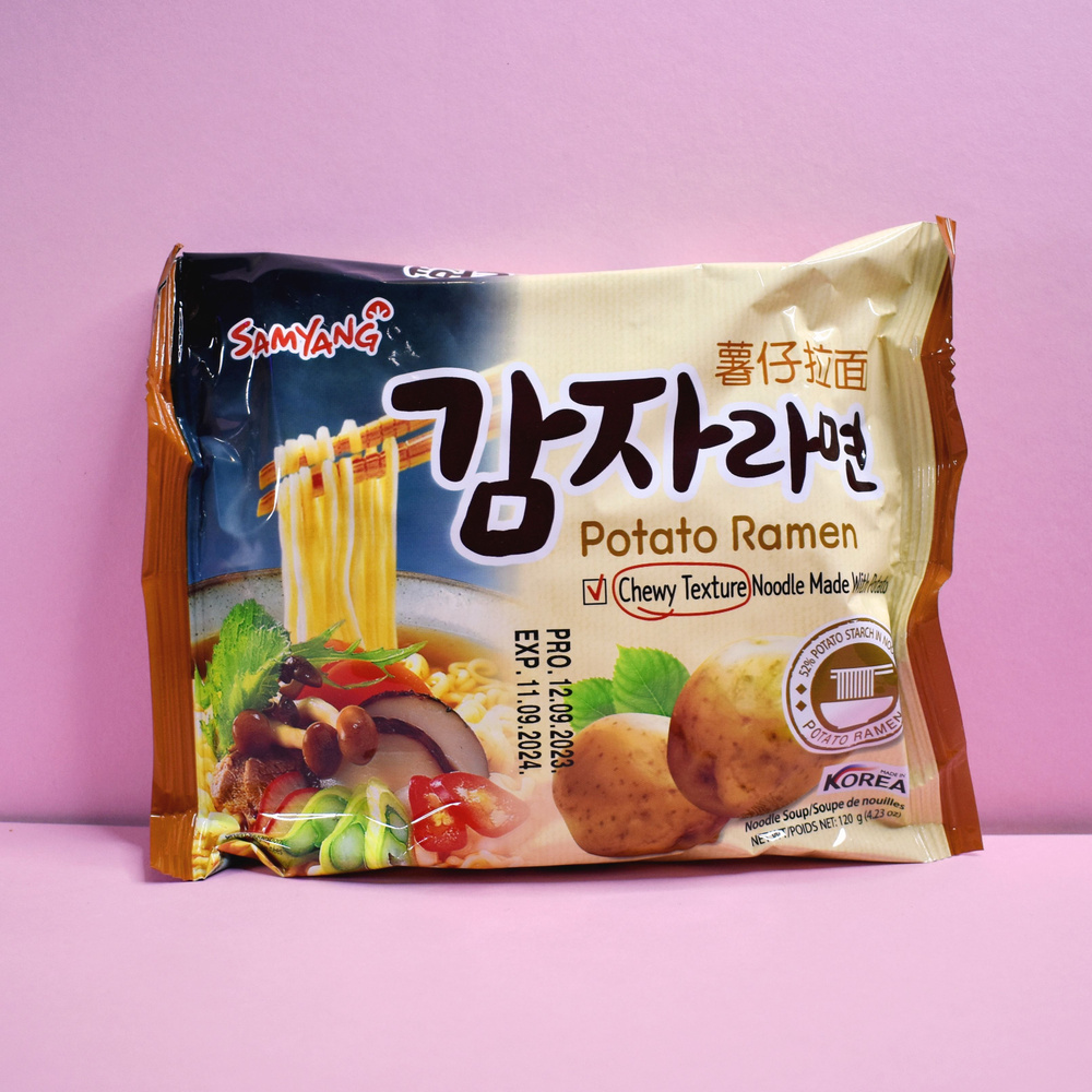 SAMYANG POTATO RAMEN / Лапша со вкусом картофеля из Кореи / 120г. #1