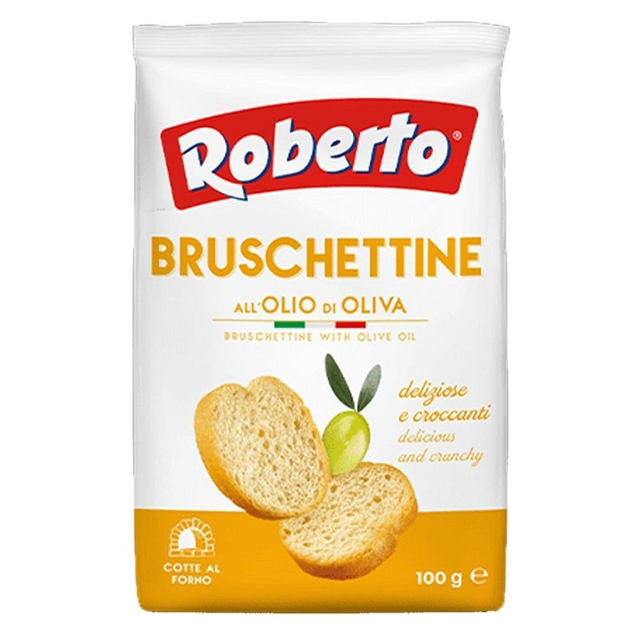 Хрустящие хлебцы Брускеттине оливковое масло "Roberto", 100г  #1