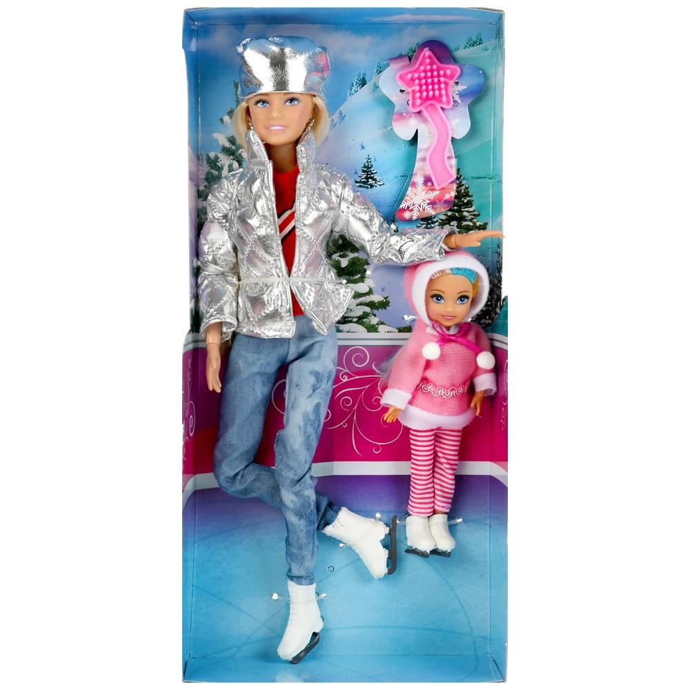 Кукла для девочки с одеждой и аксессуарами шарнирная София 29 см барби на коньках с дочкой  #1