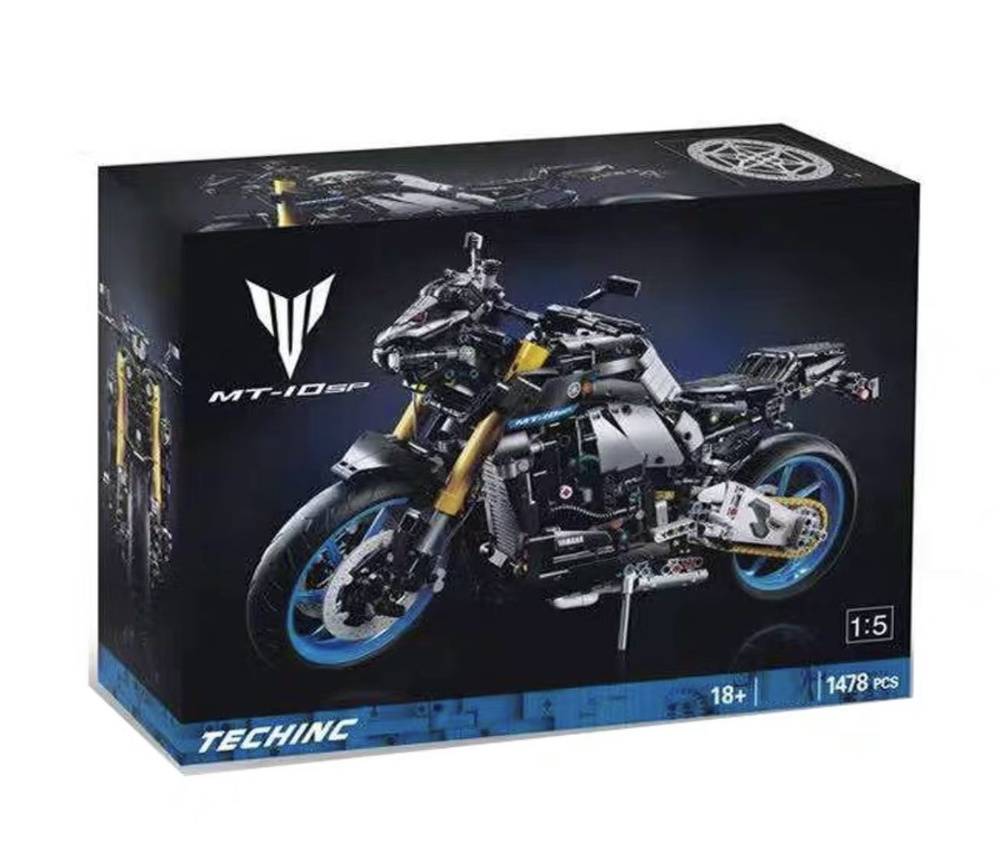 Конструктор TECHINC 7088 "Мотоцикл Yamaha MT-10 SP" 1478 деталей (Техник/Коллекционный набор/Лего совместимый) #1