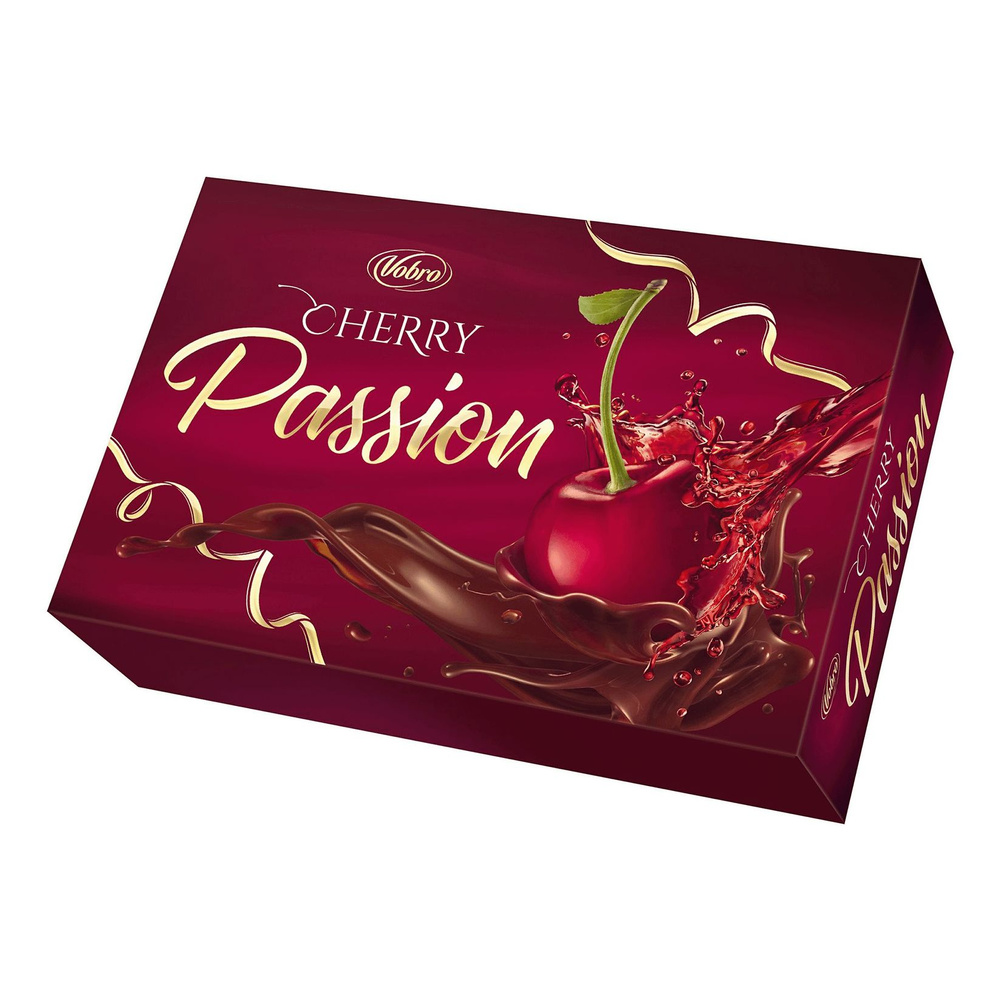 Конфеты шоколадные Vobro Cherry Passion с вишней и ликером 280 г #1