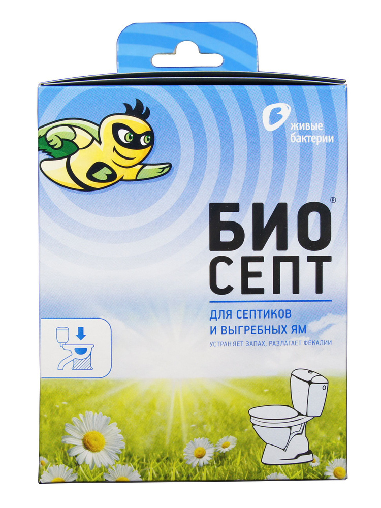 Средство для септиков, выгребных ям, дачных туалетов биоактиватор Биосепт 600 г, 24 пакетика  #1