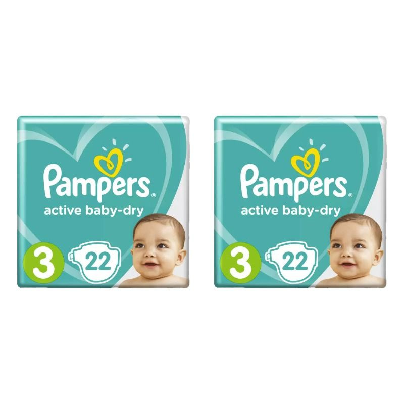 PAMPERS Active Baby Midi Подгузники 3 размер,6-11 кг,2 упаковки #1