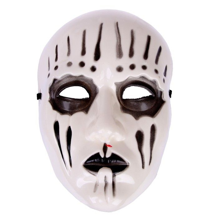 Карнавальная маска КНР "Таинство", черно-белая, на резинке  #1