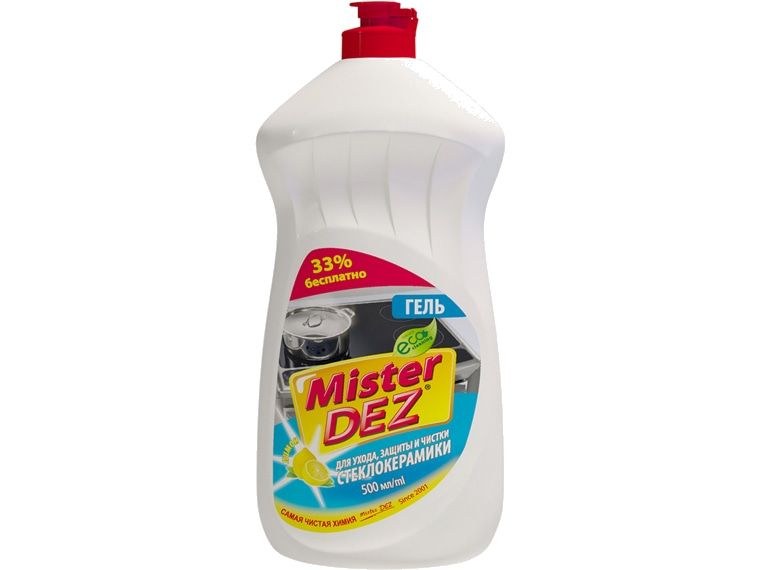 ГЕЛЬ для ухода, защиты и чистки стеклокерамики Mister Dez Eco-Cleaning Лимон  #1