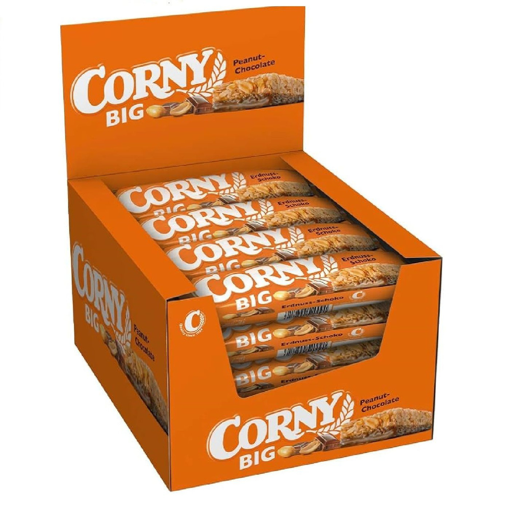 Злаковый батончик Corny BIG с арахисом и шоколадом 50 г х 24 шт  #1