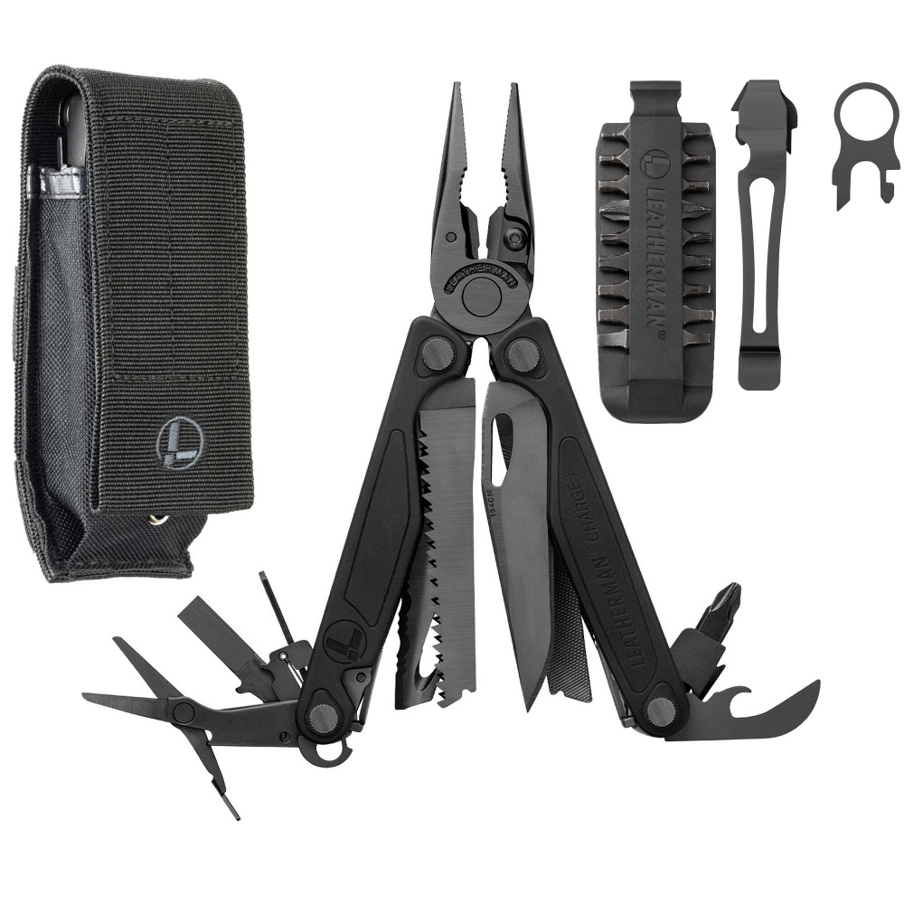 Мультитул Leatherman Charge plus black с клипсой и битами #1