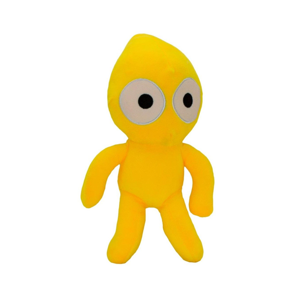 Мягкая игрушка Радужные друзья Rainbow friends Голова-капля желтый 27см  #1