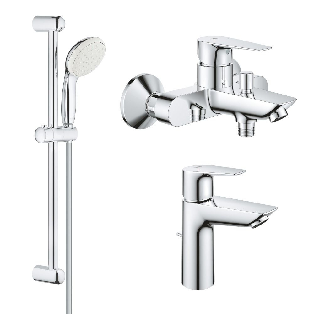 Комплект смесителей GROHE BauEdge с душевым гарнитуром, хром (NB0063/S)  #1