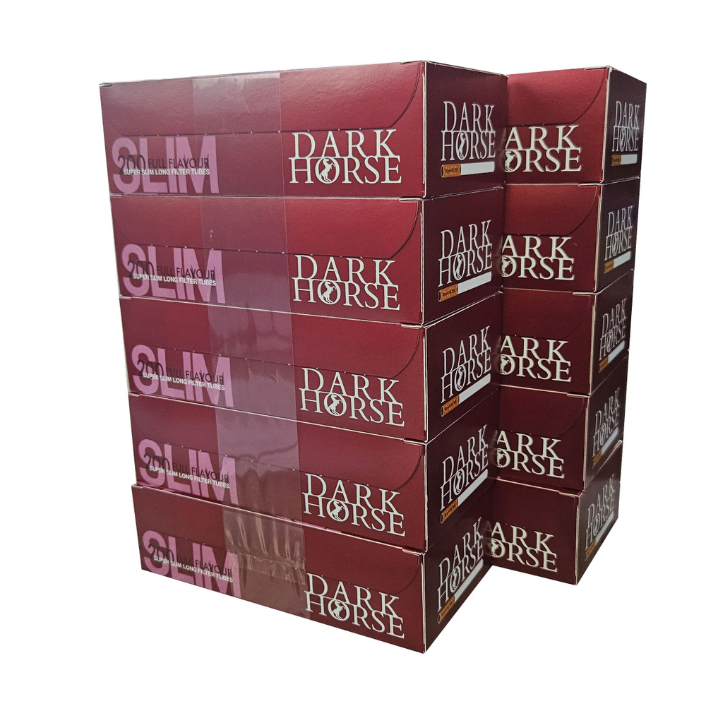 Гильзы для сигарет "Dark Horse" Slim Long 20mm 10x200шт (Комплект) #1