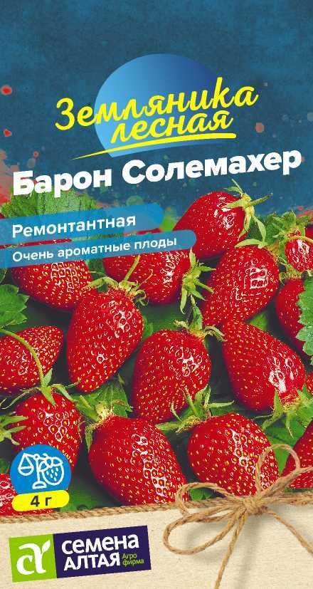 Земляника ремонтантная Барон Солемахер , 1 пакет, семена 0,1 гр, Семена Алтая  #1