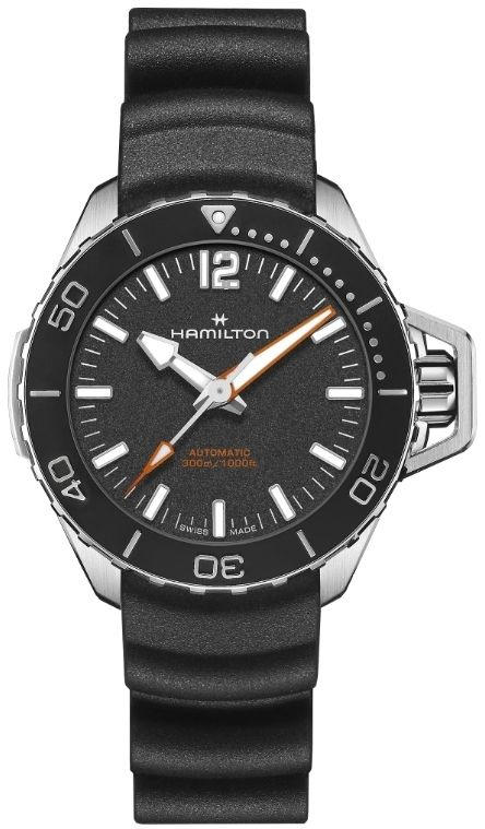 Швейцарские механические часы Hamilton Khaki Navy H77455330 на браслете из каучука, с водозащитой 30 #1