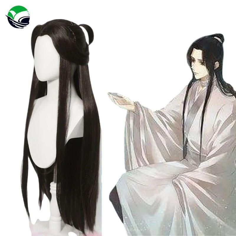 благословение небожителей Аниме парик для косплея 80 см 31 дюйм Xie Lian Cosplay черный длинный парик #1